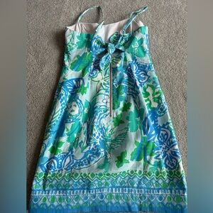 🩵Lilly Pulitzer Blue/Green Pattern Shelli Stretch Dress🩵